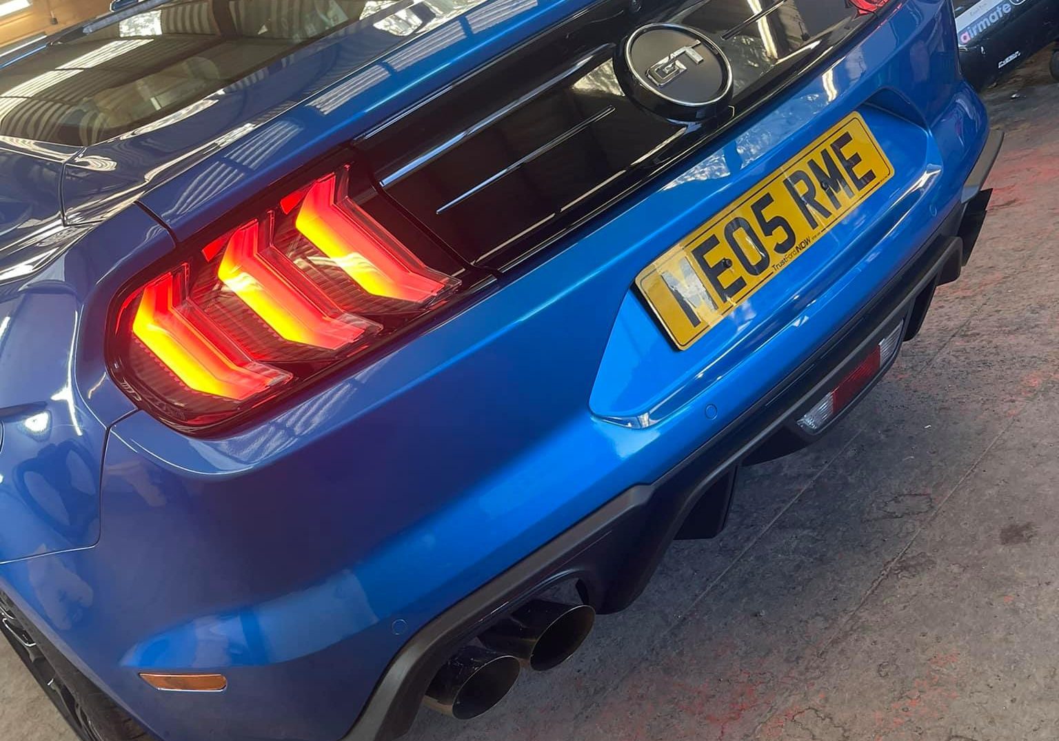 Rear of mustang